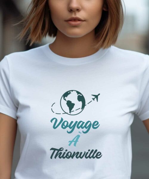 T-Shirt Blanc Voyage à Thionville Pour femme-1