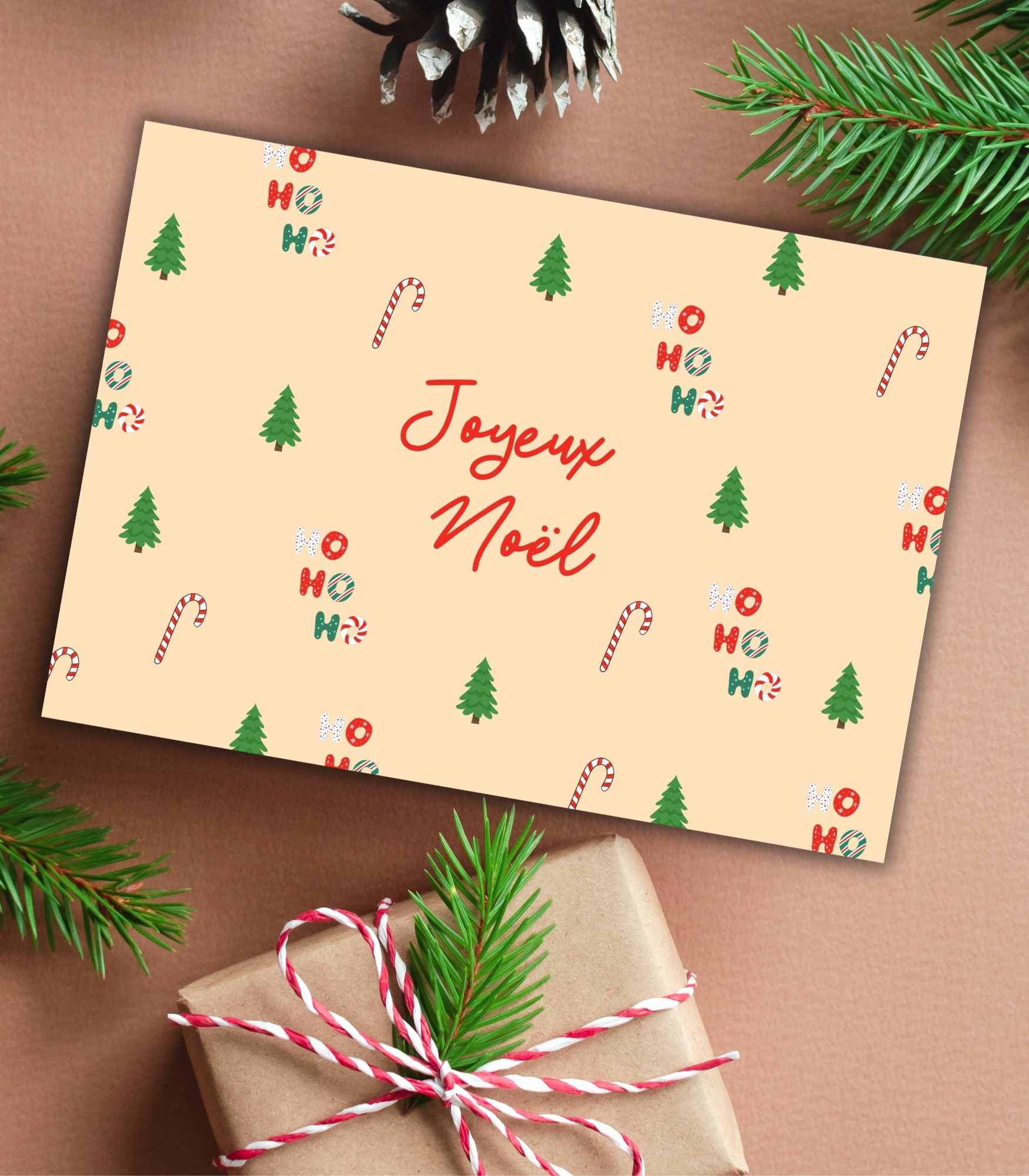 Carte personnalisable - collection Noël : Joyeux Noël