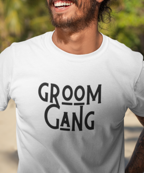 T Shirt Blanc Groom Gang Pour Homme 1