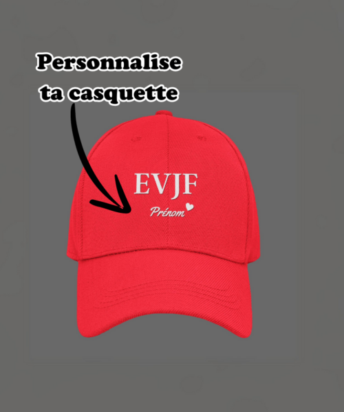 Casquette rouge personnalisé EVG EVJF